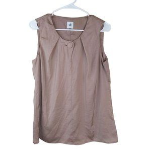 Cabi Sleeveless Top Size S Taupe Lined Blouse